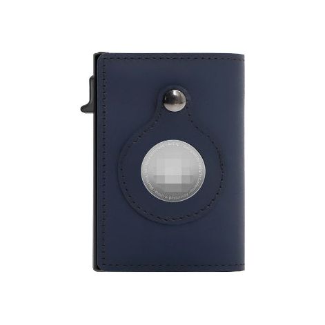 Men's RFID Leather Wallet with AirTag Holder – Slim Bifold, Solid Colors