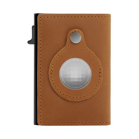 Men's RFID Leather Wallet with AirTag Holder – Slim Bifold, Solid Colors