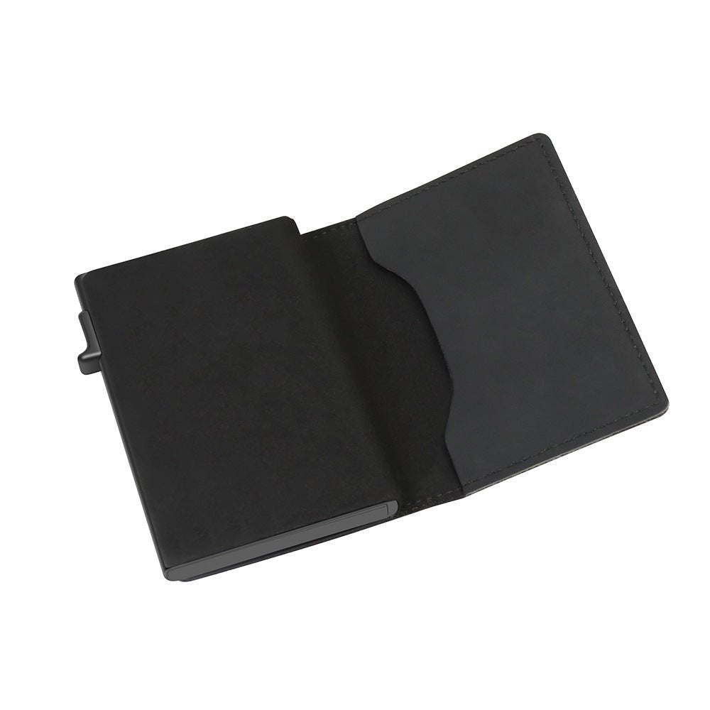 RFID Wallet for Men – Slim Leather Card Holder with AirTag Slot, Mini Bifold Purse in Black, Coffee, Blue, or Gray - BestSalesPrice