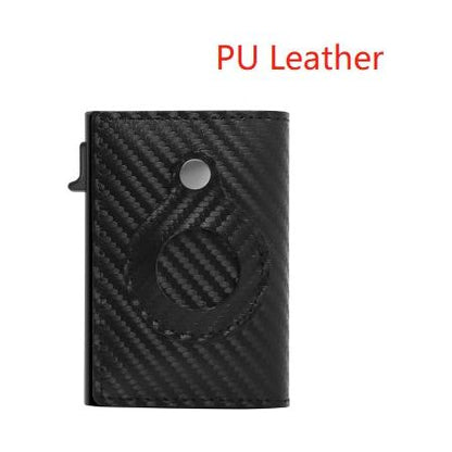 Men's RFID Leather Wallet with AirTag Holder – Slim Bifold, Solid Colors