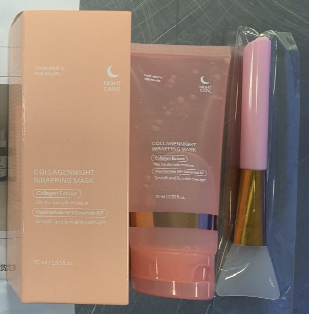 Face Night Mask Collagen Wrapping Mask Natural Ingredients Firming Elasticity & Hydration Anti - wrinkle For Skin Care - BestSalesPrice