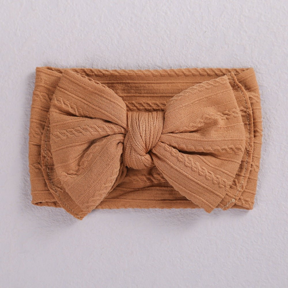 Girls' Double - Layer Bow Hair Band – Jacquard Nylon Headband - BestSalesPrice, LLC