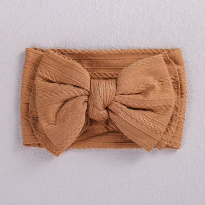 Girls' Double - Layer Bow Hair Band – Jacquard Nylon Headband - BestSalesPrice, LLC
