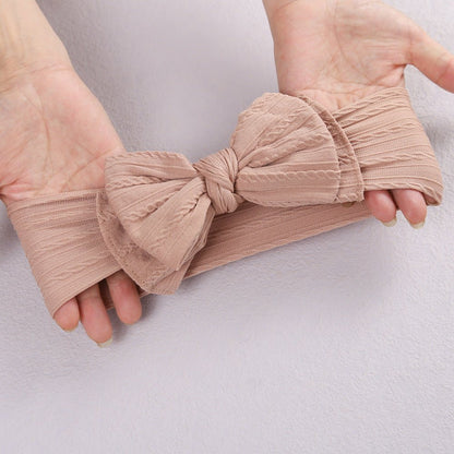 Girls' Double - Layer Bow Hair Band – Jacquard Nylon Headband - BestSalesPrice, LLC