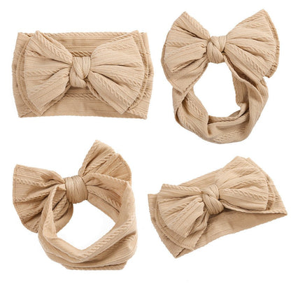 Girls' Double - Layer Bow Hair Band – Jacquard Nylon Headband - BestSalesPrice, LLC