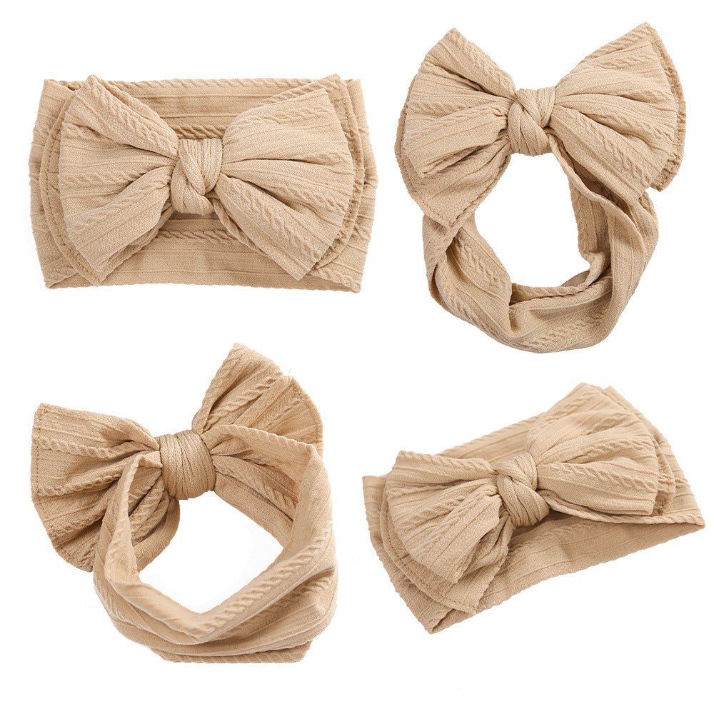 Girls' Double - Layer Bow Hair Band – Jacquard Nylon Headband - BestSalesPrice, LLC