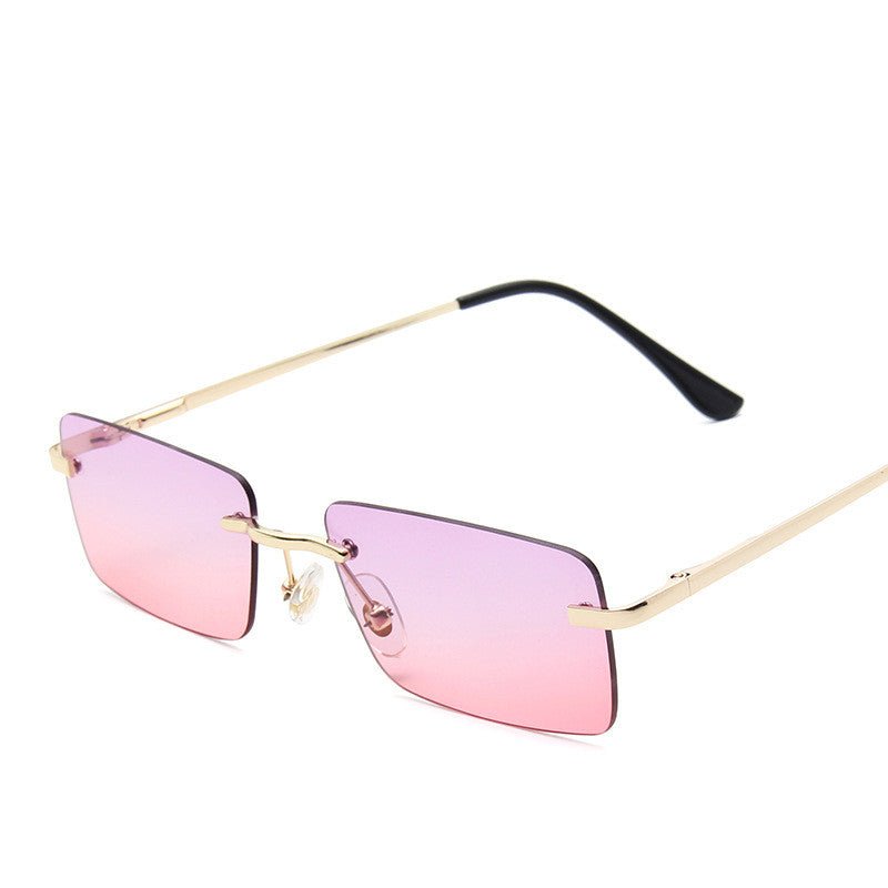 Women's Rimless Square Sunglasses – UV Protection Trendy Frames - BestSalesPrice, LLC
