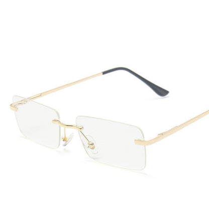 Women's Rimless Square Sunglasses – UV Protection Trendy Frames - BestSalesPrice, LLC