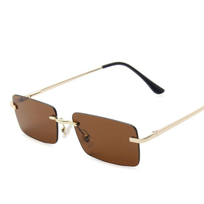 Women's Rimless Square Sunglasses – UV Protection Trendy Frames - BestSalesPrice, LLC