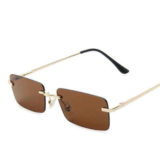 Women's Rimless Square Sunglasses – UV Protection Trendy Frames - BestSalesPrice, LLC